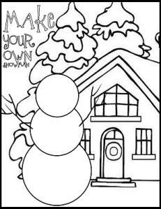 Make your own snowman printable